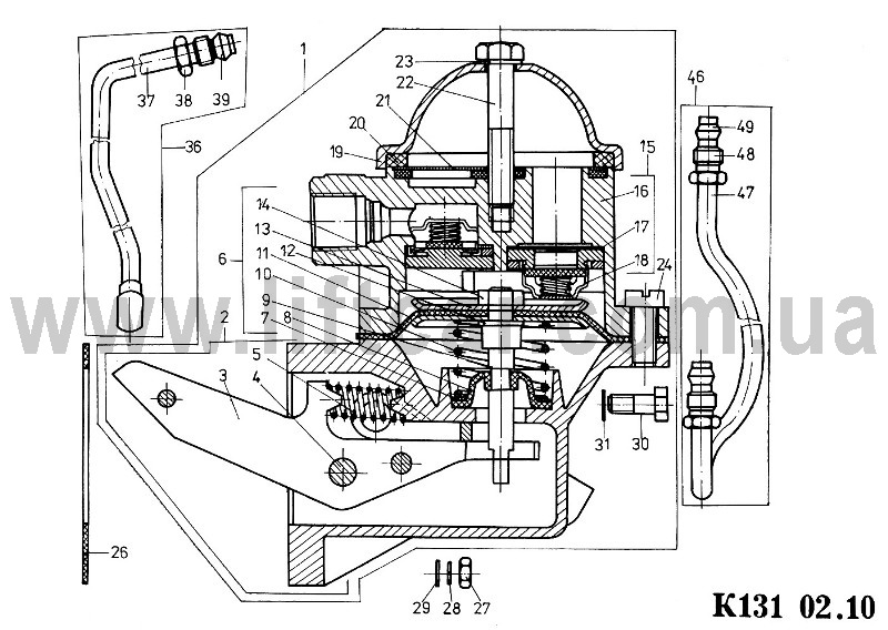 Электронный каталог запасных частей для двигателя Д-2500К производства  Балканкар (Balkancar) - 02.10 Топливоподкачивающий насос