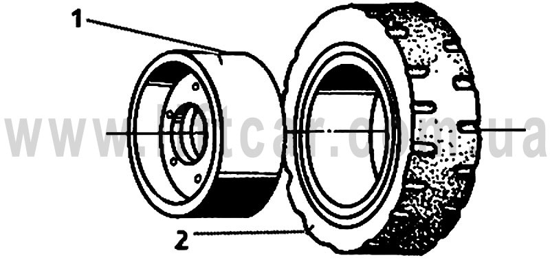 Электронный каталог запасных частей для  электропогрузчиков ЕВ-687 производства  Балканкар (Balkancar) - колесо с массивной шиной