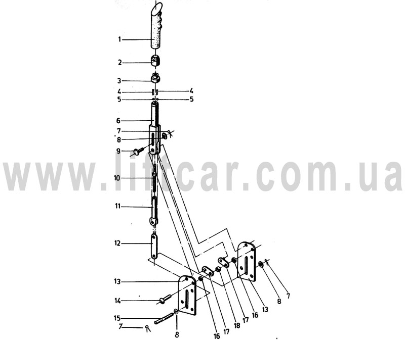 Электронный каталог запасных частей для дизельных погрузчиков Рекорд 2 производства Балканкар (Balkancar) - 32 Ручной тормоз