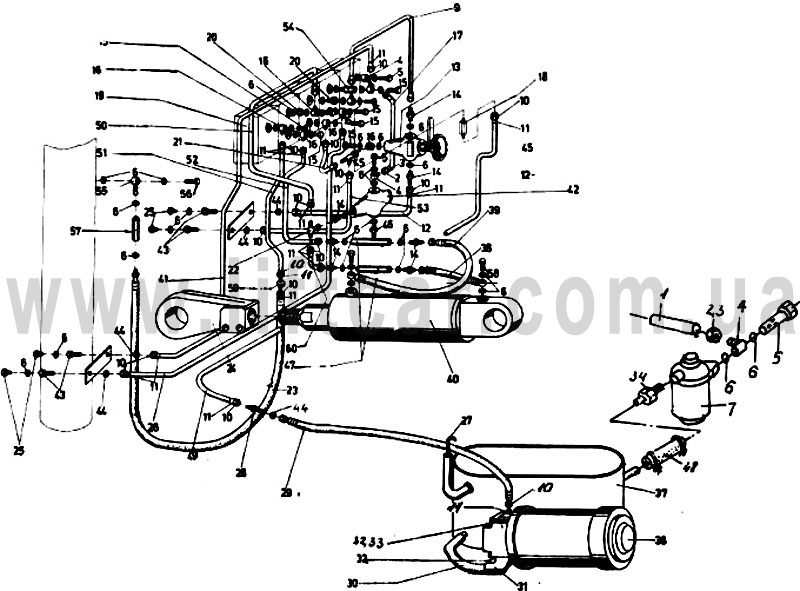 Электронный каталог запасных частей для  электропогрузчиков ЕВ-687 производства  Балканкар (Balkancar) - Гидравлическая система на Н2200, Н2500, Н3300