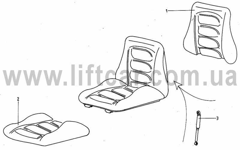 Электронный каталог запасных частей для электропогрузчиков ЕВ-717 производства Балканкар (Balkancar) - 41 Сиденье